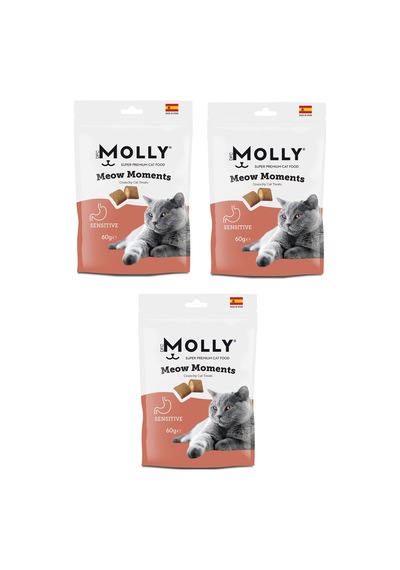 Molly Meow Moments Sensitive Hassas Kediler İçin Ödül Maması 60 G X 3 Adet