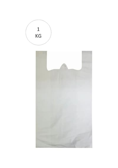 Tedar Beyaz Atlet Poşet Büyük Boy 32x57 Cm Takriben 72 Adet 1 Kg Najmaddin
