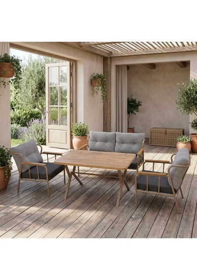 Paris 2+1+1+ 70x120 Ceviz Desenli Masa Metal Balkon Takımı Keten Dokulu Kumaş Cappuccino Metal - Bahçe Teras Oturma Gr Gri - Antrasit Paris 2+1+1+ 70x120 Ceviz Desenli Masa Metal Balkon Takımı Keten Dokulu Kumaş Cappuccino Metal - Bahçe Teras Oturma Gr Gri - Antrasit