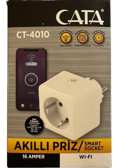Cata Ct-4010 Wifi Üzerinden Kontrol Edilebilen Akıllı Priz 2 Adet