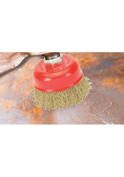 3'' 80Mm Çapında Daire Çanak Tel Fırça Matkap Mandren Uyumlu