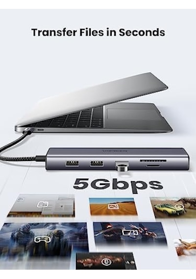 Usb C Yerleştirme İstasyonu 10'u 1 Arada 4k Hdmı, Vga, 3 X Usb A 3.0, Pd 100w, Ethernet, 3,5 Mm Ses, Sd/tf İle
