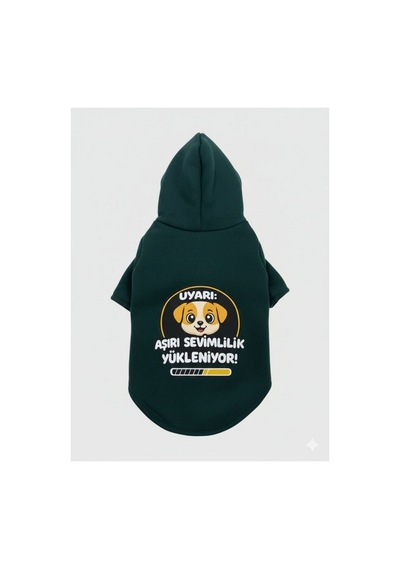 Penye Baskılı Sweatshirt Haki