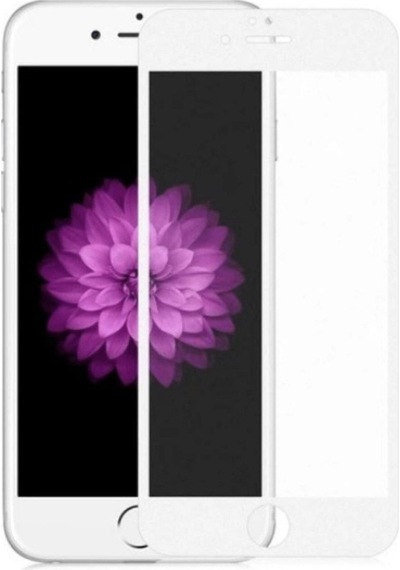 Apple Uyumlu   iPhone 8 Plus Mat Seramik Nano Tam Kaplayan Full Ekran Koruyucu Beyaz