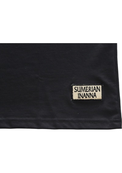 Unisex T-shirt Nakışlı Sümerler Inanna SIYAH