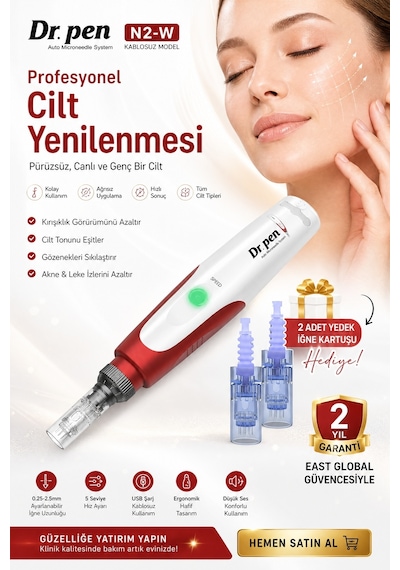Dr. Pen N2W Kablosuz Dermapen Cihazı İthalatçı Garantili