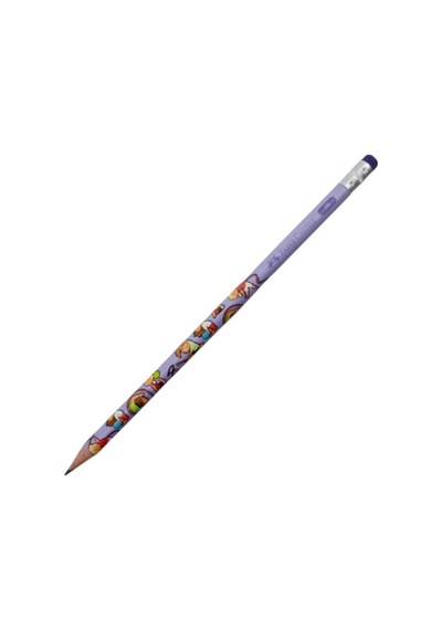 Faber Castell 2b Jimnastik Silgili Kurşun Kalem-mor Çok Renkli