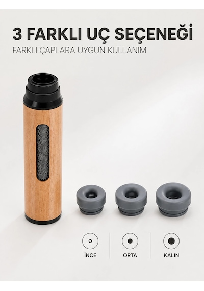 Taşınabilir Küllük İnce Orta Kalın 3 Farklı Uçlu Mini Küllük