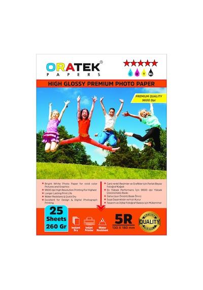 Epson T664/6641 Et4500 Evertday Premium Parlak 13 x 18 CM Fotoğraf Kağıdı 260 G 25 Adet