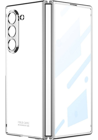 Zore Galaxy Uyumlu Z Fold 6 Kılıf Msra Full Camlı Kıpta Kapak-gümüş Gümüş