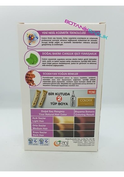 Colorx Bitkisel Saç Boyası Set - 7.66 Akik Kızıl