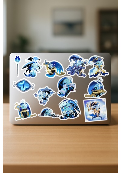 Shadow Milk Cookie Run Kingdom Oyun Telefon Laptop Bullet Journal Yapışkanlı Folyo Sticker Paketi 22 Adet Çok Renkli