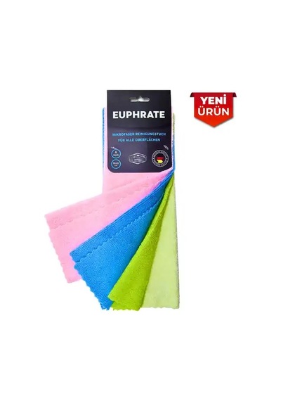 Tulpar Kimya Euphrate Kfz Rose Mikrofiber Oto Temizlik Bezi 4'lü Set 32x32 E02-3232-250