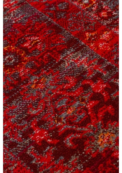 Eko Halı Pietra Pta 20 Red Sıcak Renk Tonlarını Etnik Desenlerle Buluşturan Yumuşak Tuşeli Salon Halısı Oturma Odası Halısı Mutfak Halısı Modern Makine Halısı Krem - Kırmızı