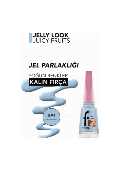 Flormar Juicy Fruits Jelly Look Yüksek Pigmentli & Parlak Bitişli Jel Görünümlü Oje Jl94 Java Banana