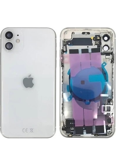 Apple Uyumlu iPhone 11 Dolu Kasa Beyaz