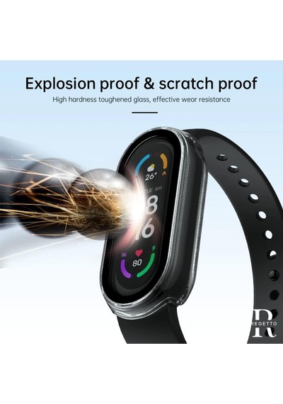 Xiaomi Mi Band 7 İçin Kılıf Matte Premium Slim Watchband Siyah