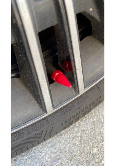 Sivri Mermi Sibop Kapağı Plastik 4'lü 32mm Kırmızı