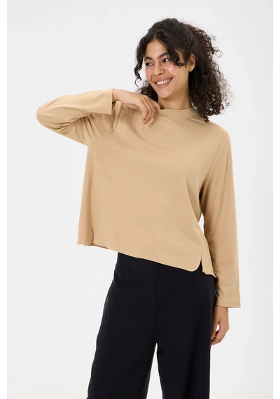 Invee İnvee Modal Kısa Tunik 7255 Camel