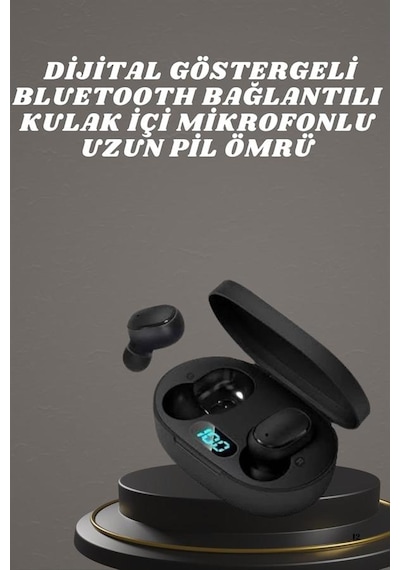 Kulaklık - 855 - Dijital Göstergeli Bluetooth Bağlantılı Kablosuz Kulak İçi Mikrofonlu - Spt-gld - Dokunmatik Kontrol