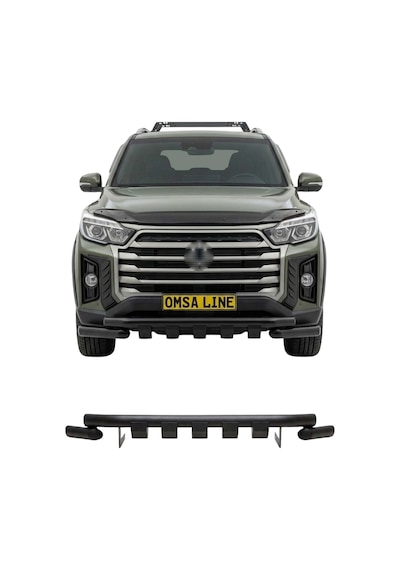 Ssangyong Musso Shark 2019-2026 Uyumlu Araca Özel Ön Koruma 76mm Siyah