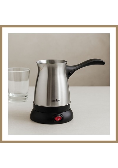 Bezos Elektrikli Cezve Türk Kahvesi 500 Ml 6 Fincan Çelik 22