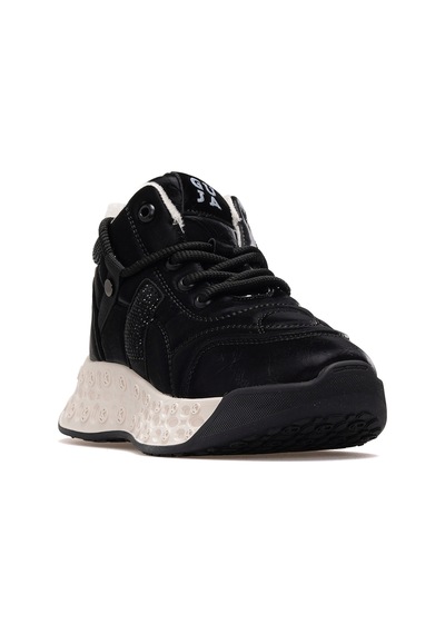 Guja Kadın Deri Kürklü Sneaker Bot 25k 25k316 Z Siyah Siyah