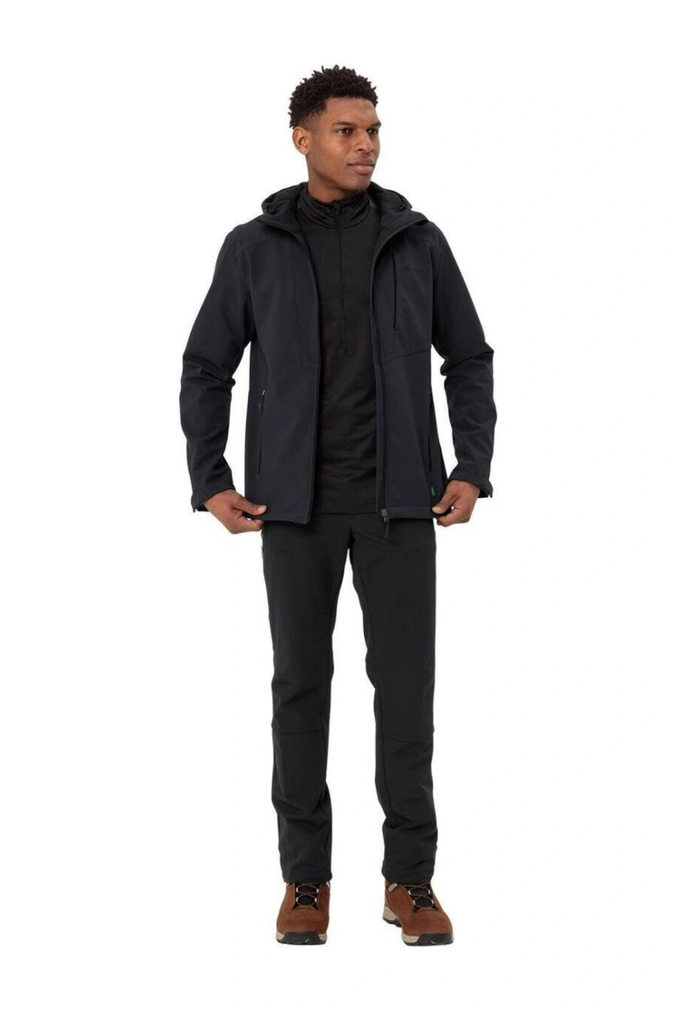 Standart Vaude Cyclone Kapüşonlu Softshell Erkek Ceket 46387 Black