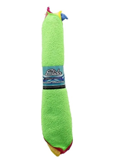 4pcs Dürüm - Yuvarlak Sarım 30x30cm Mikrofiber Temizlik Bezi 5468 Çok Renkli 97501404