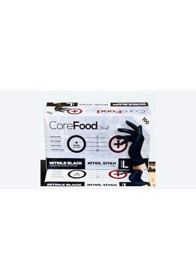 Bimel Siyah Nitril Eldiven Large Pudrasız 1 Paket