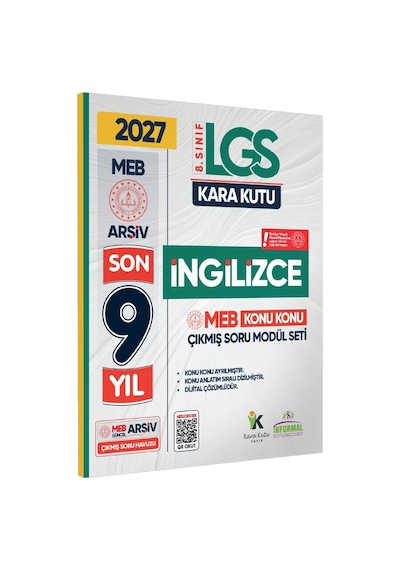 2027 LGS 8.Sınıf İNGİLİZCE Karakutu MEB Çıkmış Soru Modülü Video/PDF Çözümlü Konu Konu Son 9 Yıl