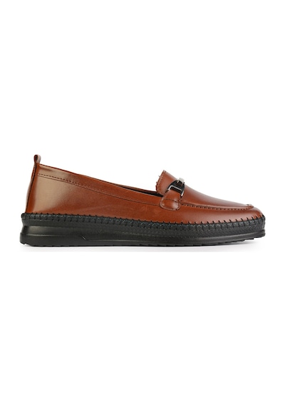 Ern Shoes Kadın Rahat Anatomik İçi Hakiki Deri Tam Ortopedik Ayakkabı Taba