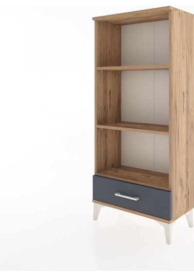 Hyperion Dolap 3 Raflı Tek Çekmeceli 60x44x134 Çam-antrasit Çam