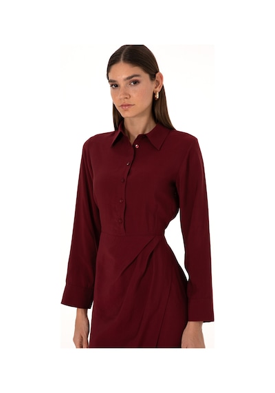 Pierre Cardin Kadın Bordo Elbise Dokuma 50318220-vr014 Bordo