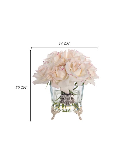 Pirinç Ayaklı Cam Silver 13 Gül Luxury Home Perfume Rose