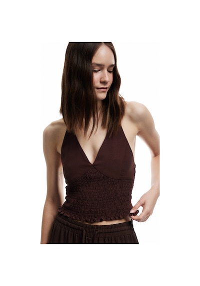 Koton Viskon Halter Yaka Boyundan Bağlamalı Kolsuz Gipeli Crop Bluz Kahverengi 5sal30041ıw Kahve Koton Viskon Halter Yaka Boyundan Bağlamalı Kolsuz Gipeli Crop Bluz Kahverengi 5sal30041ıw Kahve