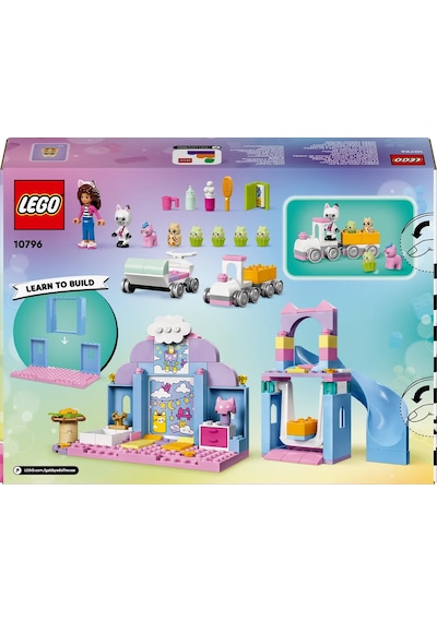 LEGO® Gabby's Dollhouse Gabby'nin Kedicik Bakım Odası 10796 - 4 Yaş & Üzeri Çocuklar için Yaratıcı Oyuncak Yapım Seti (165 Parça)