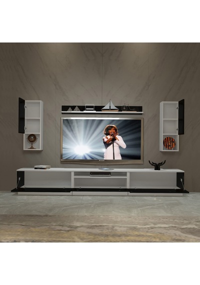 Decoraktiv Trendstyle 270das Mdf Tv Ünitesi Tv Sehpası Beyaz - Siyah