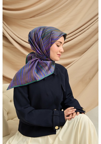 Silk Home Twill İpek Eşarp 11484-47 Yeşil, Mor, Haki, Lacivert, Leylak