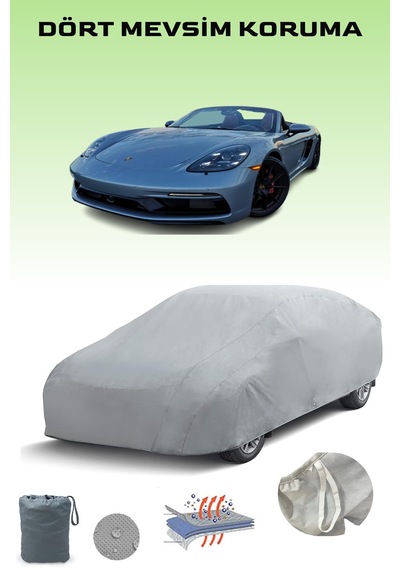 Porsche 718 Boxster Gts 4.0 2019 - 2021 Araba Brandası Oto Branda Gri