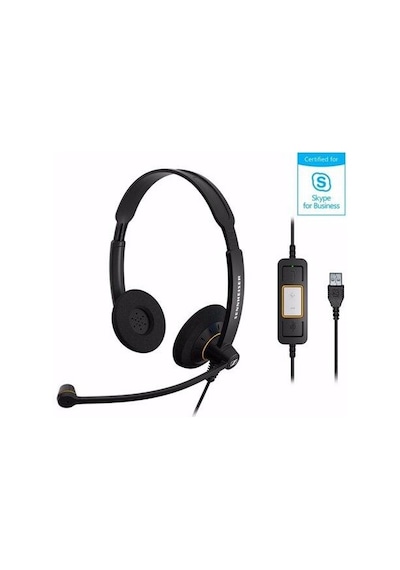 Sennheiser Sc 60 Usb Ml Duo Kablolu Uc Kulak Üstü Kulaklık