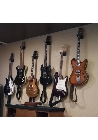 Gitar Tutucu, Gitar Duvar Askısı, Duvar Göstergesi İçin Gitar Askısı, Çıkarılabilir Gitarlar, Klasik Akustik Elektro Gitarlar İçin Duvar Askısı, Sağlam Enstrüman Kancası Tutucu, Aksesuar Siyah