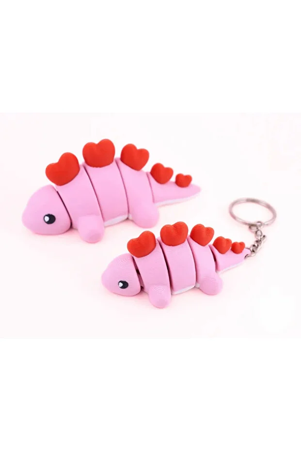 Sevimli Pembe Dinozor Anahtarlık
