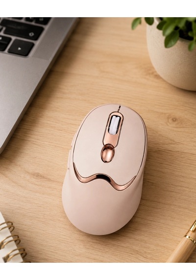 Hubrendy  Şarjlı Kablosuz Mouse Sessiz Tıklama Bluetooth Ve Usb Destekli