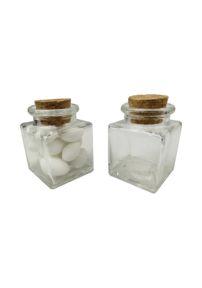 Olio Cam Şişe Kavanoz Şişemantarı Tıpalı Kare 50 Ml 3120 Adet