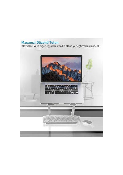 Full Alüminyum Ayarlanabilir Ergonomik Laptop Standı 10-17 İnç