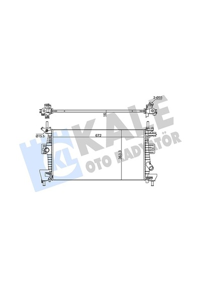 Kale Su Radyatörü Al/pl/brz Ford C-max Iı 1.6 Ti 10, Focus Iıı 1.6 Ti 10 Kal 347280