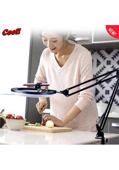 Hornet Masa Tripodu 10 Inç Ring Light 5500k Youtuber Led Işıklı Tripod Led Işığı Akrobat
