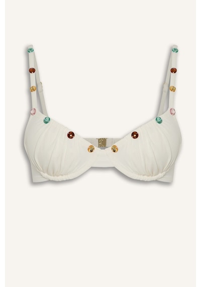 Defacto Lilyrose X Defacto Regular Fıt Bikini Üstü H8841ax26hswt16 Beyaz-wt16