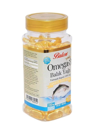 Omega 3 Balık Yağı 500 Mg 100 Kapsül Tse Helal Sertifikalı